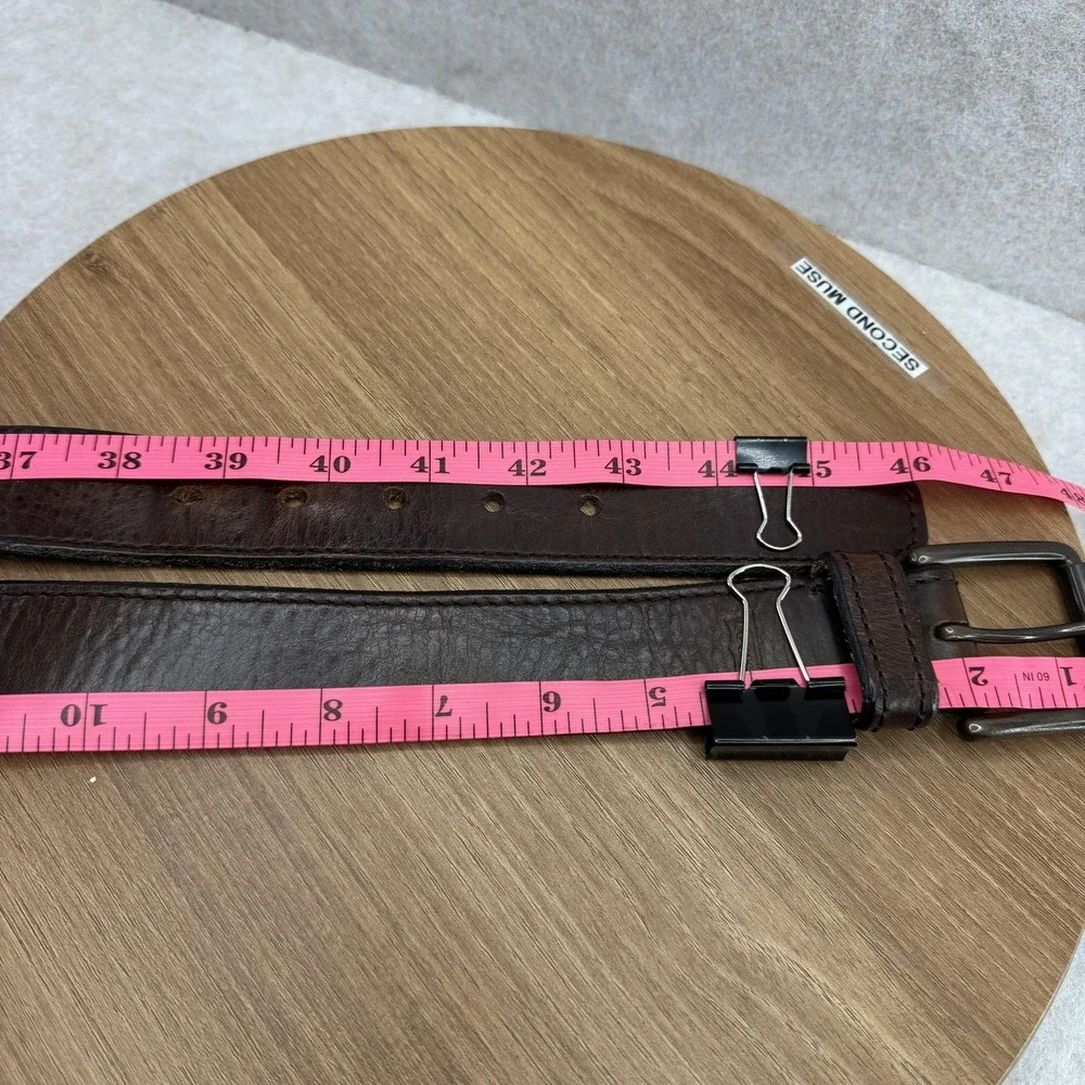 Levi's Belt Mens Pants Size 36 Brown Genuine Leather Belt Buckle Logo Adjustable